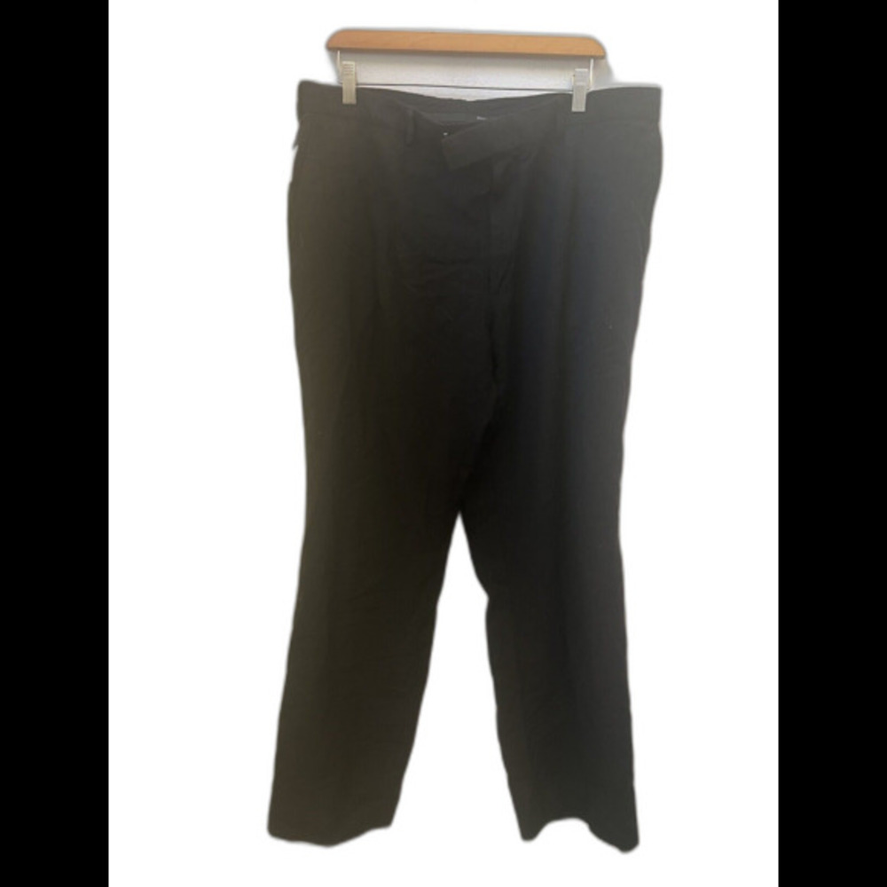 MENS HUGO BOSS SOLID BLACK DRESS PANTS SIZE 40 (S1)